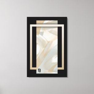 24x36" Sandy Tornado Trend Abstract Art Beige Canvas Print