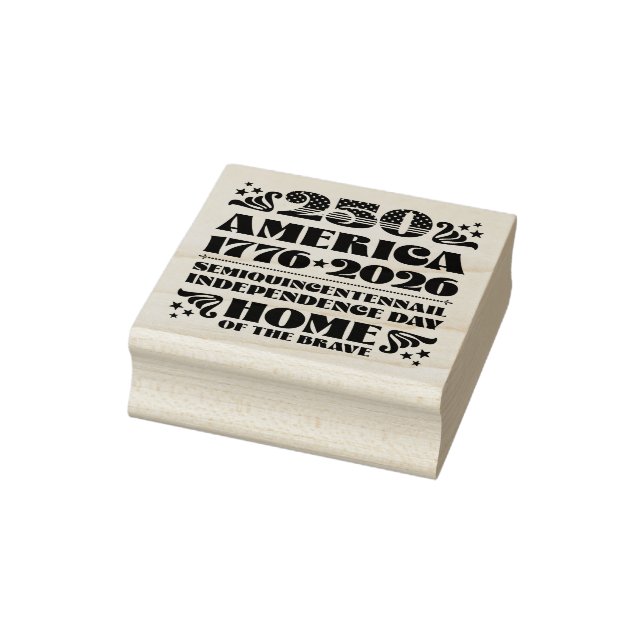 250 America Independence Day 2026 Wood Art Stamp (Stamp)
