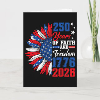 250 America Years Freedom 1776 2026 250th Birthday Card