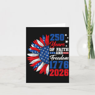 250 America Years Freedom 1776 2026 250th Birthday Card