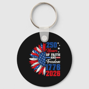 250 America Years Freedom 1776 2026 250th Birthday Keychain