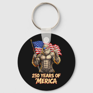 250 Anniversary USA 250th American Flag Patriotic Keychain