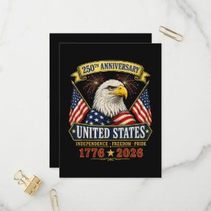 250 Anniversary USA 4th of July Patriotic Invitation Postcard