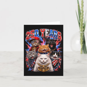 250 Anniversary Usa Cat Kitty 250 Years Aamerican Card