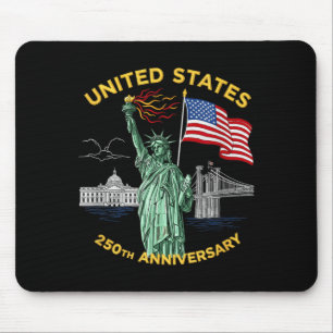 250 Anniversary USA Flag America 250th 4th of July Mouse Pad