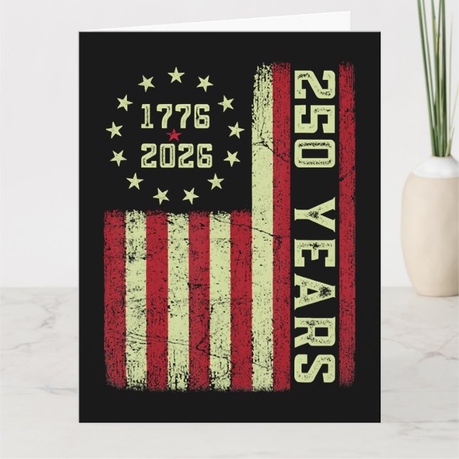 250 Anniversary Usa Flag Card (Front)