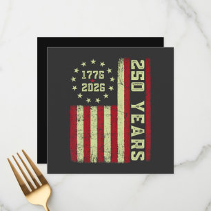 250 Anniversary Usa Flag Menu