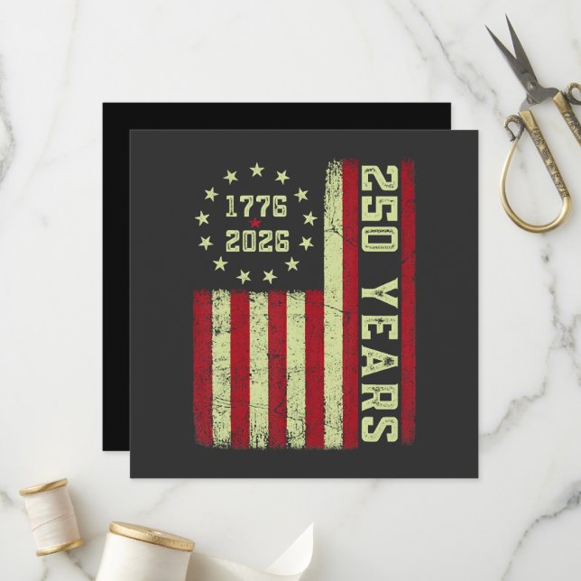 250 Anniversary Usa Flag Program (Front/Back In Situ)