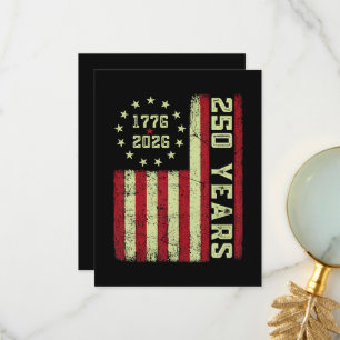250 Anniversary Usa Flag Thank You Card