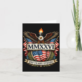 250 Anniversary USA Patriotic Eagle 250th 4th of Card