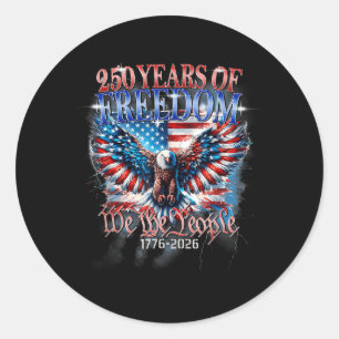 250 Anniversary USA Patriotic Eagle 250th 4th of Classic Round Sticker