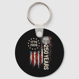 250 Anniversary USA Patriotic Eagle 250th 4th of Keychain