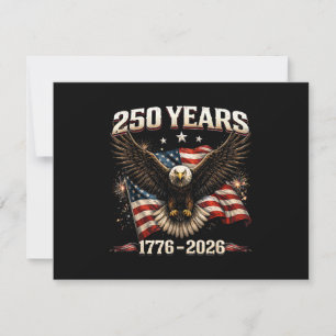 250 Anniversary USA Patriotic Eagle 250th Independ Invitation