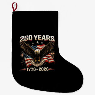 250 Anniversary USA Patriotic Eagle 250th Independ Large Christmas Stocking