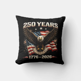 250 Anniversary USA Patriotic Eagle 250th Independ Throw Pillow