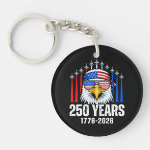 250 Anniversary USA Patriotic Eagle 250th Keychain