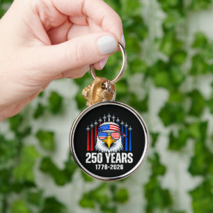 250 Anniversary USA Patriotic Eagle 250th Keychain