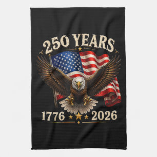 250 Anniversary USA Patriotic Eagle 250th Kitchen Towel