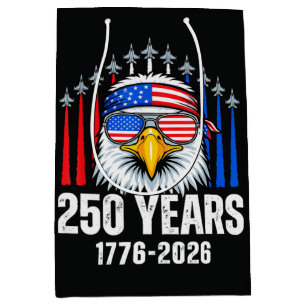 250 Anniversary USA Patriotic Eagle 250th  Medium Gift Bag