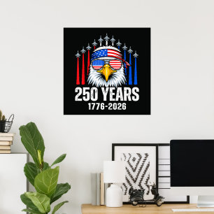 250 Anniversary USA Patriotic Eagle 250th  Poster