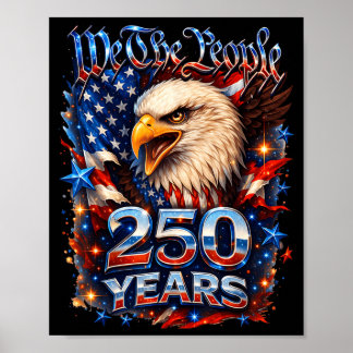 250 Anniversary USA Patriotic Eagle 250th Poster