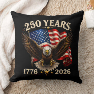 250 Anniversary USA Patriotic Eagle 250th Throw Pillow