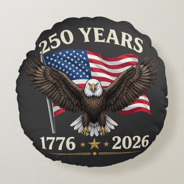 250 Anniversary USA Round Pillow (Front)