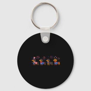 250 anniversary usa shirt dog dachshund 4th of keychain