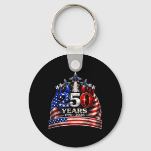 250 Anniversary USA Shirt Patriotic July 4th Keychain