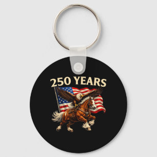 250 Anniversary USA Western Horse Eagle 250th 4th Keychain