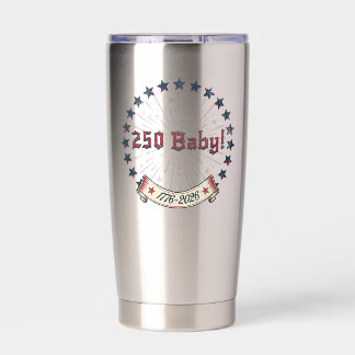 250 Baby America 250 Patriotic Fireworks Design Insulated Tumbler