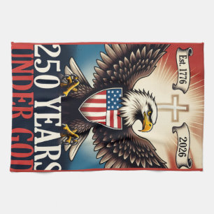 250 Independence Eagle Emblem Banner Kitchen Towel