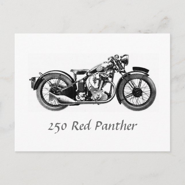 250 Red Panther Postcard (Front)