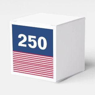 250 Red White and Blue USA Anniversary Favor Box