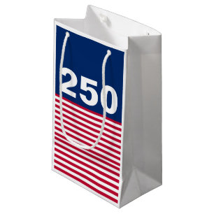 250 Red White and Blue USA Anniversary Small Gift Bag