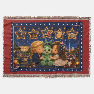 250 USA Celebration Semiquincentennial 1776 Throw Blanket