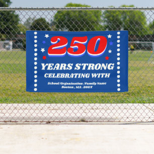 250 USA Party Custom Patriotic Celebration Banner
