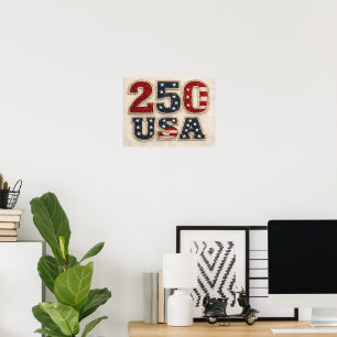 250 USA Vintage Embroidery Art Print