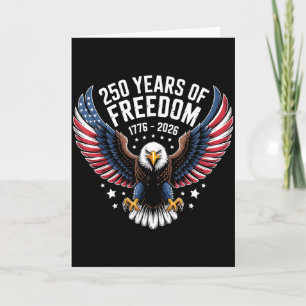 250 usa years of freedom 1776–2026 patriotic eagle card