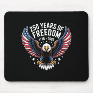 250 usa years of freedom 1776–2026 patriotic eagle mouse pad