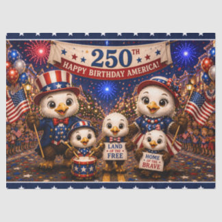 250 Year Anniversary American Eagle July 4th Party Tissue Paper