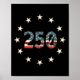 250 Year Timeline 1776–2026 Patriotic Historical Poster