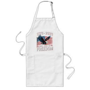 250 Years 1776 2026 250th 4th July Long Apron