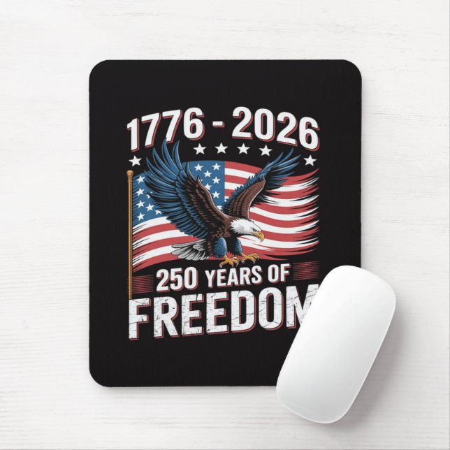 250 Years 1776 2026 250th 4th July Mouse Pad (With Mouse)