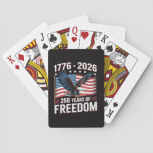 250 Years 1776 2026 250th 4th July Playing Cards
