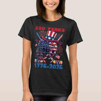 250 Years 1776 2026 250th Anniversary Ice Hockey T-Shirt