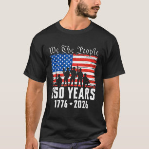 250 Years 1776-2026 250th Birthday USA Flag T-Shirt