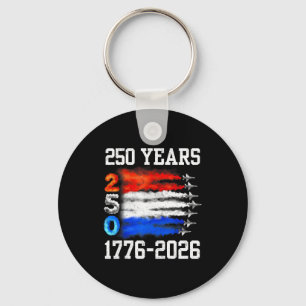 250 Years 1776 2026 250th Vintage 4th July America Keychain