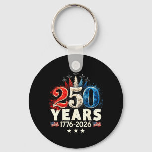 250 Years 1776 2026 250th Vintage 4th July Keychain