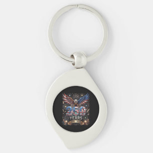 250 Years 1776 2026 4th of July Eagle 250th Annive Keychain